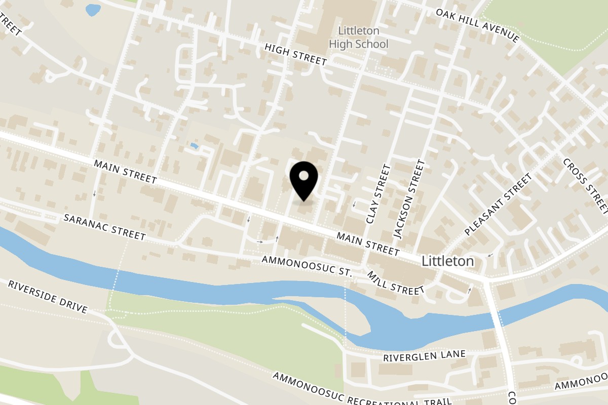 Map showing the location of Alburritos on 106 Main St in Littleton
